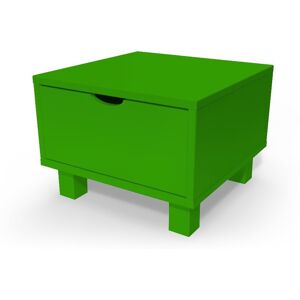 ABC MEUBLES Table de chevet bois Cube + tiroir - - Vert - / - Vert