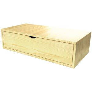 ABC MEUBLES Cube de rangement bois 100x50 cm + tiroir - - Miel - / - Miel