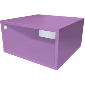 ABC MEUBLES Cube de rangement bois 50x50 cm - 50x50 - Lilas - 50x50 - Lilas