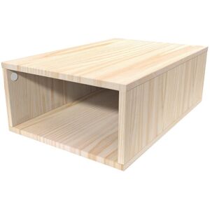 ABC MEUBLES Cube de rangement bois 75x50 cm - - Brut - / - Brut