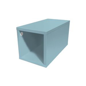 ABC MEUBLES Cube de rangement bois 25x50 cm - 25x50 - Bleu Pastel - 25x50 - Bleu Pastel