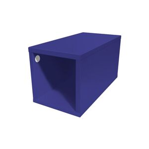 ABC MEUBLES Cube de rangement bois 25x50 cm - 25x50 - Bleu foncé - 25x50 - Bleu foncé