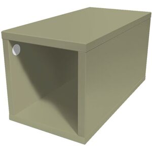 ABC MEUBLES Cube de rangement bois 25x50 cm - 25x50 - Taupe - 25x50 - Taupe