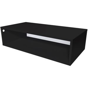 ABC MEUBLES Cube de rangement bois 100x50 cm - - Noir - / - Noir