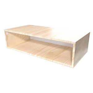 ABC MEUBLES Cube de rangement bois 100x50 cm - - Vernis Naturel - / - Vernis Naturel