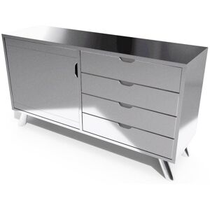 ABC MEUBLES Buffet scandinave bois Viking - - Gris Aluminium - / - Gris Aluminium