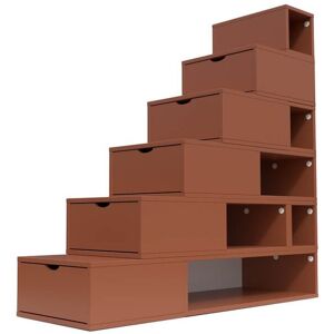 ABC MEUBLES Escalier Cube de rangement hauteur 150cm - - Chocolat - / - Chocolat