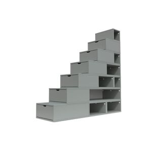 ABC MEUBLES Escalier Cube de rangement hauteur 175 cm - - Gris - / - Gris