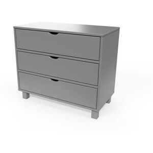 ABC MEUBLES Commode bois 3 tiroirs Cube - - Gris - / - Gris