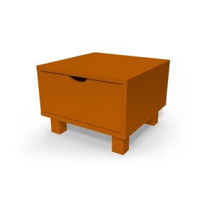 ABC MEUBLES Table de chevet bois Cube + tiroir - - Chocolat - / - Chocolat - Publicité