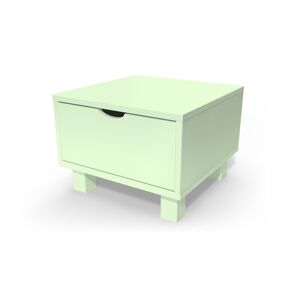 ABC MEUBLES Table de chevet bois Cube + tiroir - - Vert Pastel - / - Vert Pastel - Publicité