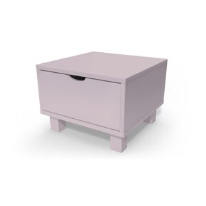 ABC MEUBLES Table de chevet bois Cube + tiroir - - Violet Pastel - / - Violet Pastel - Publicité