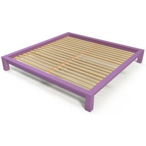 ABC MEUBLES Lit King Size 200x200 bois massif 200x200 Lilas 200x200 Lilas