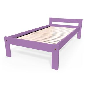 ABC MEUBLES Lit 90x190 enfant en bois hetre Simply 90x190 Lilas 90x190 Lilas