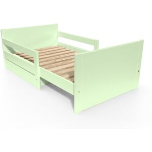 ABC MEUBLES Lit evolutif enfant avec tiroir bois 90 x 140170200 Vert Pastel 90 x 140170200 Vert Pastel