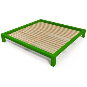 ABC MEUBLES Lit King Size 200x200 bois massif - 200x200 - Vert - 200x200 - Vert