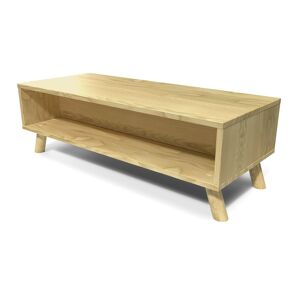 ABC MEUBLES Table basse scandinave bois rectangulaire Viking Miel Miel