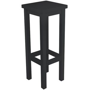 ABC MEUBLES Tabouret de bar droit bois made in France Noir Noir