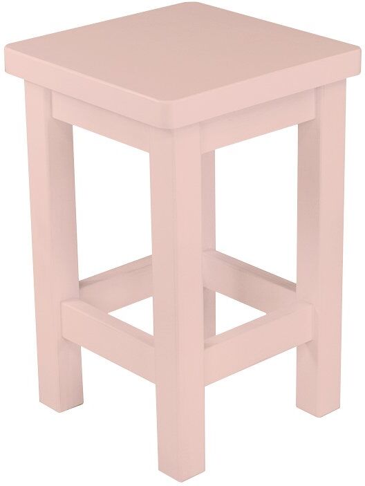 ABC MEUBLES Tabouret droit bois made in France - - Rose Pastel - / - Rose Pastel