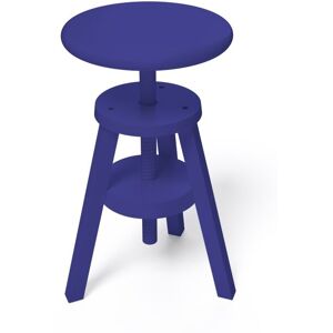 ABC MEUBLES Tabouret à vis en bois - - Bleu foncé - / - Bleu foncé