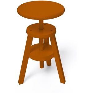 ABC MEUBLES Tabouret à vis en bois - - Chocolat - / - Chocolat