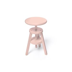 ABC MEUBLES Tabouret à vis en bois - - Rose Pastel - / - Rose Pastel