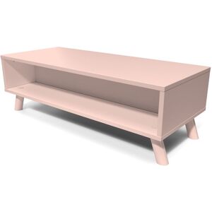 ABC MEUBLES Table basse scandinave bois rectangulaire Viking - - Rose Pastel - / - Rose Pastel