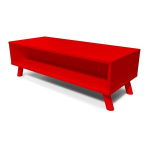 ABC MEUBLES Table basse scandinave bois rectangulaire Viking - - Rouge - / - Rouge