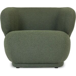 NV GALLERY Fauteuil GIULIA - Fauteuil, Vert kaki boucle, 90x70 Vert kaki