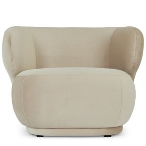 NV GALLERY Fauteuil GIULIA - Fauteuil, Velours taupe macadamia, 90x70 Taupe