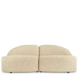 NV GALLERY Canape modulable TODD - Canape 2 places modulable, Tweed sable, L190 Beige