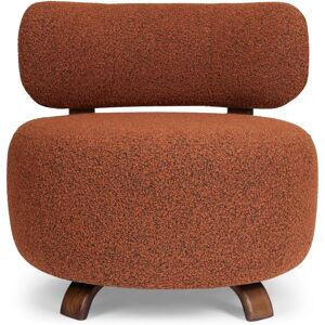 NV GALLERY Fauteuil PLATON Fauteuil Rouille boucle bois de frene teinte noyer O75 Rouille Marron