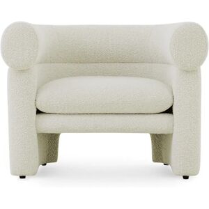 NV GALLERY Fauteuil ANGELO - Fauteuil, Blanc avoine boucle Blanc