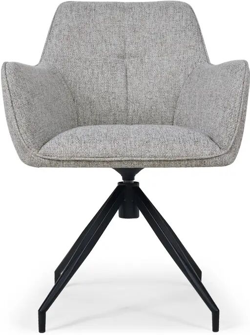 NV GALLERY Chaise de bureau KINGSCROSS - Chaise de bureau rotative, Gris dorian & acier noir, 60x86 Gris / Noir