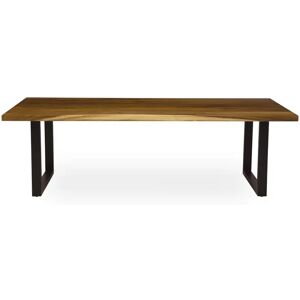 NV GALLERY Table a manger ALCATRAZ Table a manger pour 12 personnes Bois de suar acier noir L245 Marron Noir