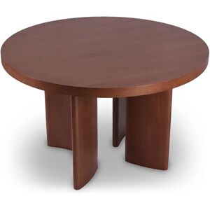 NV GALLERY Table a manger GIANNA - Table a manger, pour 4 personnes, Bois de noyer veine, Ø120 Marron