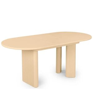 NV GALLERY Table a manger extensible ADRIANO Table a manger extensible pour 4 6 personnes Bois beige L150 190 Blanc