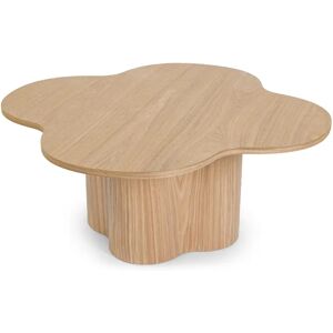 NV GALLERY Table basse FLOWER - Table basse, Bois de frene naturel, Ø100