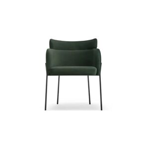 NV GALLERY Chaise BARON - Chaise, Velours vert végétal & métal noir Vert