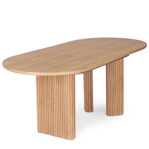 NV GALLERY Table à manger extensible ADRIANO - Table à manger extensible, pour 4-6 personnes, Bois de frêne naturel, L150-190 Naturelle