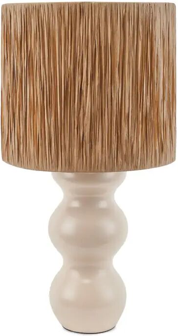 NV GALLERY Lampe de table FUJI - Lampe de table, Fibre naturelle & bois beige, H60 Beige