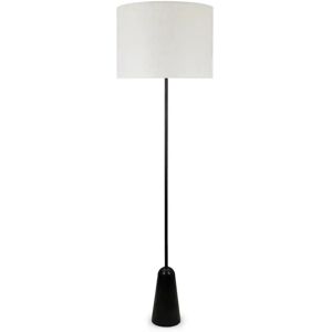 NV GALLERY Lampadaire MALVA - Lampadaire, Marbre noir & metal noir, H183 Blanc / Noir