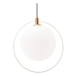 NV GALLERY Suspension AURORA - Suspension, Sphere blanche & metal dore, ajustable Blanc / Dore