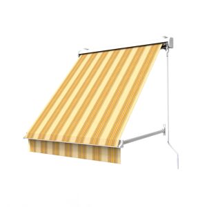 SUNNY INCH ® Store de fenetre a projection avec coffre - 140 x 70 cm - Jaune raye