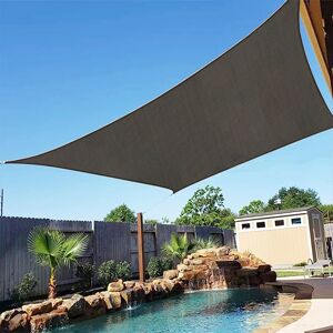 SUNNY INCH ® Voile d'ombrage impermeable 220g/m² - 5 x 4 m - Haute densite - Tissu deperlant - Gris ardoise