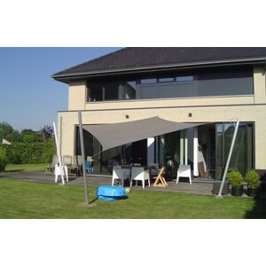 SUNNY INCH ® Voile d'ombrage impermeable 220g/m² - 5 x 5 m - Haute densite - Tissu deperlant