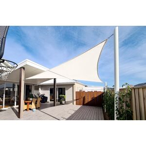 SUNNY INCH ® Voile d'ombrage imperméable 220g/m² - 4 x 4 x 5,66 m - Haute densité - Tissu déperlant