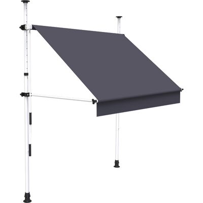 SUNNY INCH ® Store à projection autoportant sans perçage - 200 x 150 cm - Terrasse ou balcon - Gris anthracite - Publicité SUNNY INCH ® Store à projection autoportant sans perçage - 200 x 150 cm - Terrasse ou balcon - Gris anthracite - Publicité