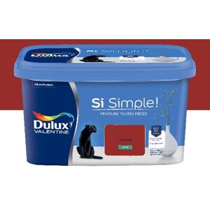 Dulux Valentine Si Simple! - Peinture toutes pièces - Satin Le Rouge - 2,5L