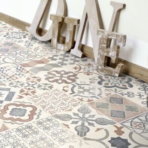 Tapis sur mesure Vinyle - Carreaux de ciment - Naturel